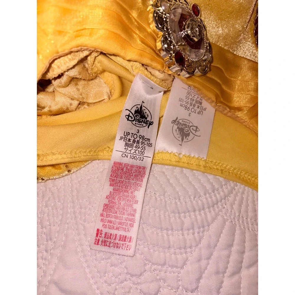 Disney Store Official Belle Costume Dress Toddler Girls Size 3T